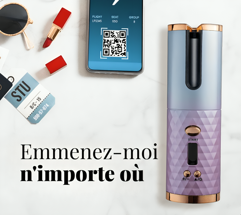 CurliZen™ – Fer à Friser Automatique Sans Fil